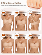 STELLARSEEK Strapless Invisible Bra | Anti-Slip Backless Support