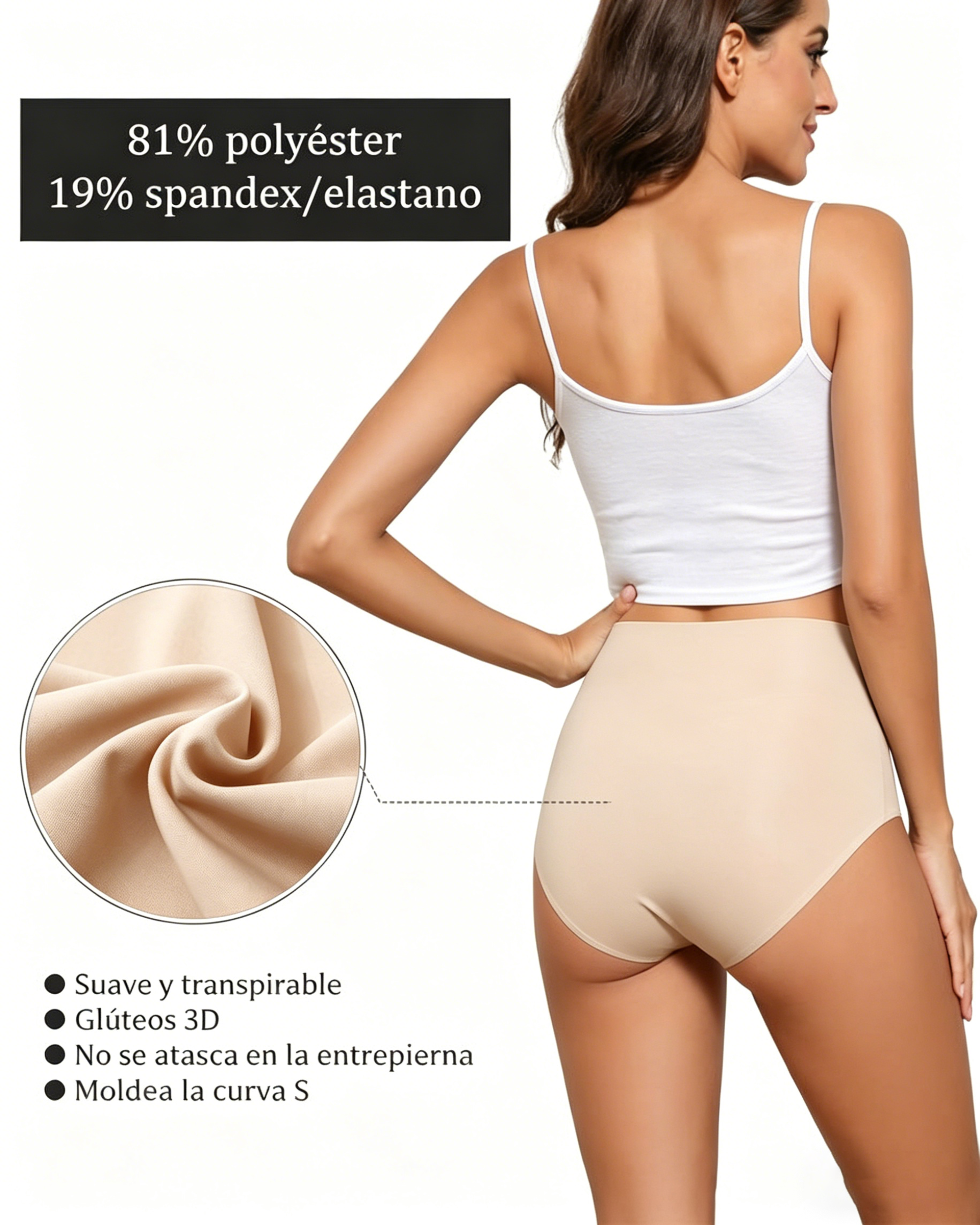 STELLASREEK Women's High Waist Seamless Panties, Full Coverage