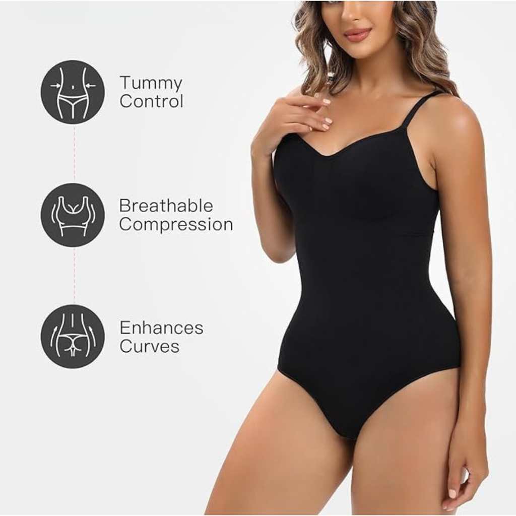 STELLARSEEK Women's Shapewear Bodysuit, With padded cups,