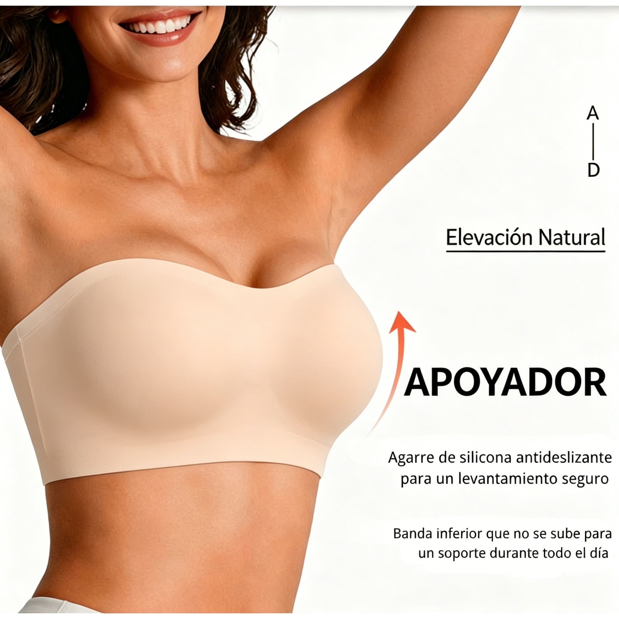 STELLA SEEK Strapless Bra, Non-Slip Bra with Non-Slip Silicone Bands
