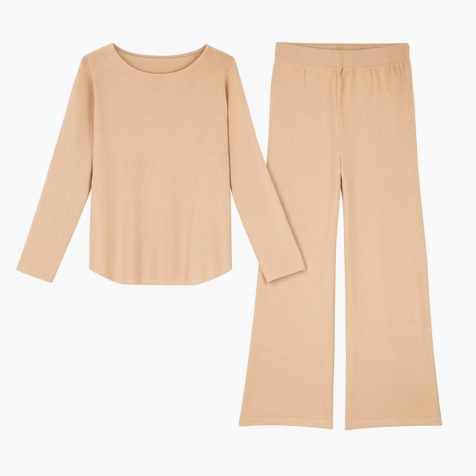 STELLARSEEK Sofia Set - Underwear Set with Long Sleeve T-Shirt and Straight Leg Trousers