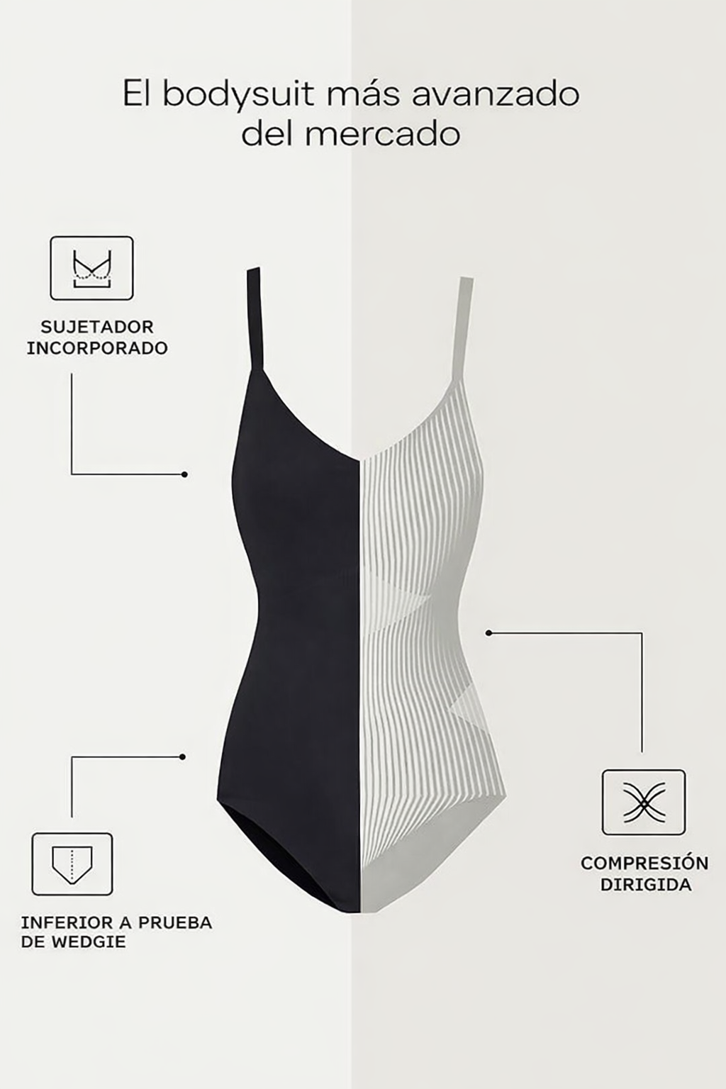 STELLARSEEK Women's Shapewear Bodysuit, With padded cups,
