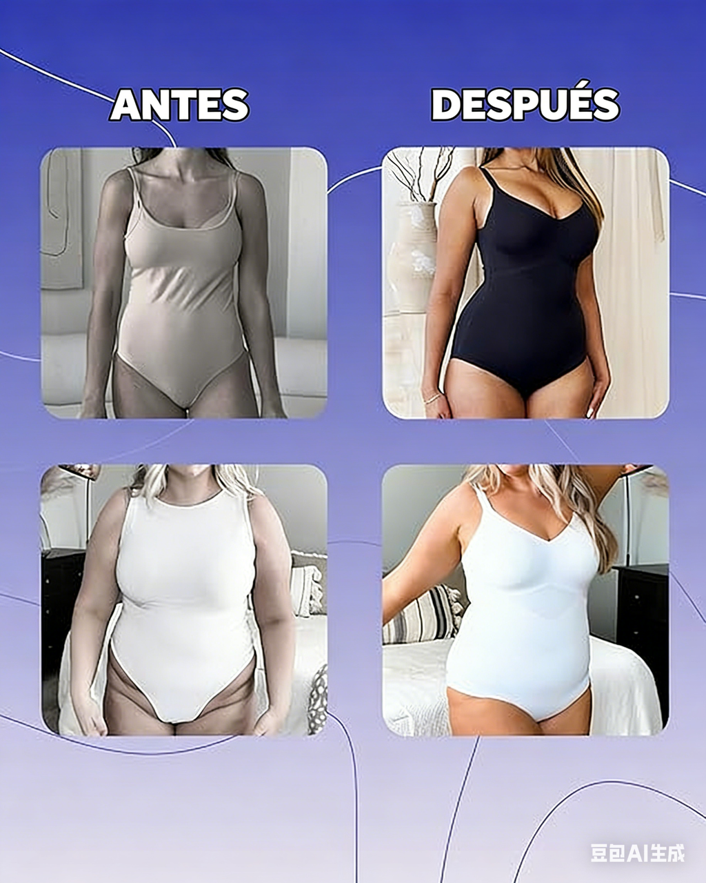 STELLARSEEK Women's Shapewear Bodysuit, With padded cups,