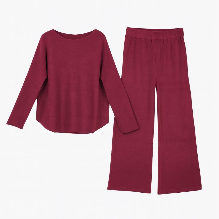 STELLARSEEK Sofia Set - Underwear Set with Long Sleeve T-Shirt and Straight Leg Trousers