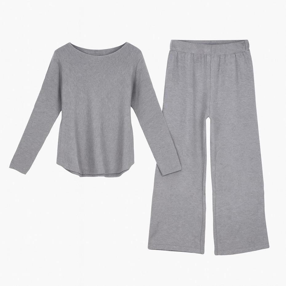 STELLARSEEK Sofia Set - Underwear Set with Long Sleeve T-Shirt and Straight Leg Trousers
