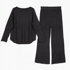 STELLARSEEK Sofia Set - Underwear Set with Long Sleeve T-Shirt and Straight Leg Trousers